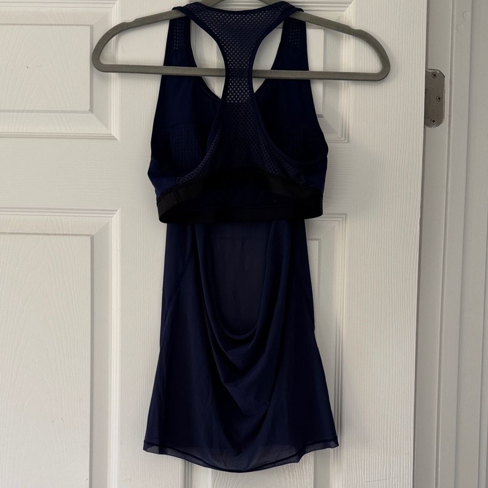 Lululemon Athletica Deep Blue Mesh Top